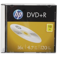 HP DVD+R 4.7GB, 16x, 10er Slimcase