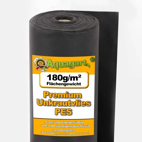 100m2 Unkrautvlies Gartenvlies Mulchvlies Vlies 180g 2m breit Premium Qualität