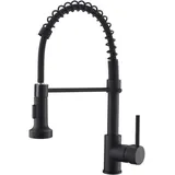 Timaco Schwarzer Einhebelmischer mit Brause