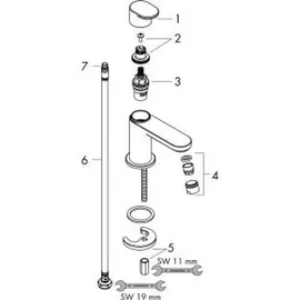 Hansgrohe Vernis Blend Standventil 70 chrom 71583000