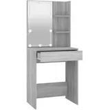 vidaXL Schminktisch mit LED Grau Sonoma 60x40x140 cm