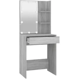 vidaXL Schminktisch mit LED Grau Sonoma 60x40x140 cm