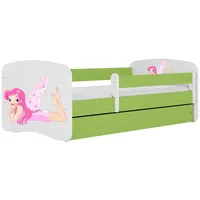 Raumhirsch furniture Kinderbett, Grün, Holzwerkstoff, Holzwerkstoff, 1 Schubladen, 80x160