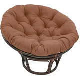 Generisch Papasansessel Kissen, Polster Bodenkissen für Schwenksessel, Rund Papasan Sessel, Polyrattan Sessel Durchmesser 100 cm und Kissenstärke 10-12cm,100 * 100cm Brown
