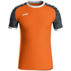 JAKO Iconic kurzarm Trikot 351 - neonorange/schwarz M