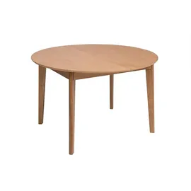miliboo Ausziehbarer Runder Esstisch 120-150 x 76 cm helles Eichenholz