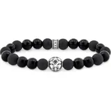 Thomas Sabo A2145-705-11-L19 Herren Beads-Armband Schwarz Obsidian Silber