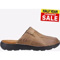 Hush Puppies Carson Mule Herren Klassiker Casual Leder Sandale Grün