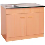 KOCHSTATION Spülenschrank »KS-Elster«, Breite 80 cm, braun