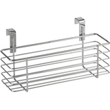 Wenko Einhängekorb Slim, Organizer zum Einhängen an Schranktür oder Schublade, Korb aus Metall, 24 x 11,5 x 10 cm, Chrom