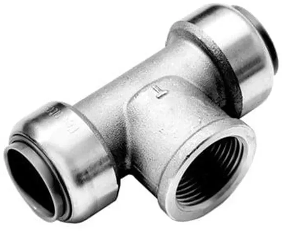 female branch tee push-fit 22 mm x 1/2
