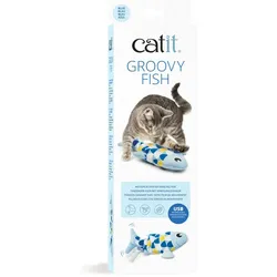 catit Groovy Zappelfisch Katzenspielzeug blau