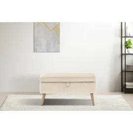 OTTO home Truhenbank AMIRA Beige 81 x 36 x 43 cm