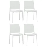 CLP Maya Gartenstuhl 44 x 44 x 81 cm weiß 4 St.