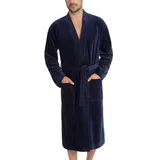 CALIDA After Shower Men Bathrobe Dunkelblau Baumwolle X-Large Herren