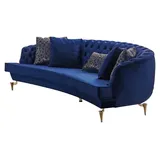 xl moebel gmbh Halbrunder Chesterfield Blauer 4-Sitzer Designer Polster Edle Couch Neu - Blau