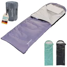 Skandika Rechteckiger Schlafsack Skye – 3 Jahreszeiten, – 220x75cm – Reißverschluss rechts)