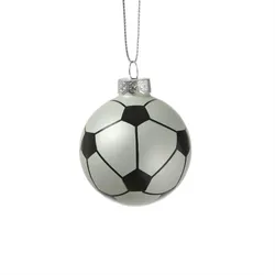 Weihnachtsbaumschmuck Fußball D: 5,6cm Weihnachtskugel Sport