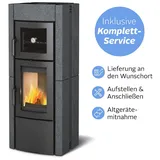 Firefix Kaminofen La Nordica »Ester Forno«, 8,2 kW, (Alles inklusive Service: Aufstellen, Anschließen, Altgerätemitnahme), Wunschort Lieferung weiß