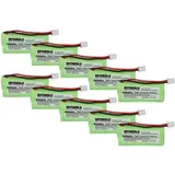 Extensilo - 10x Akku Kompatibel Mit Siemens Gigaset A140, A140 Trio, A12, A140 Duo, A14, A120 Schnurlos Festnetz Telefon (850 Mah, 2,4 V, Nimh)