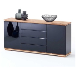 Pharao24 Sideboard Sylvester II, aus Massivholz schwarz