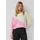 s.Oliver Feinstrickpullover mit Fledermausärmeln Pink / Weiß 4XL
