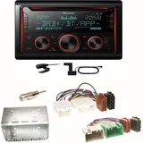 Pioneer FH-S820DAB DAB+ USB Bluetooth FLAC USB Einbauset für Volvo S40 V40 850