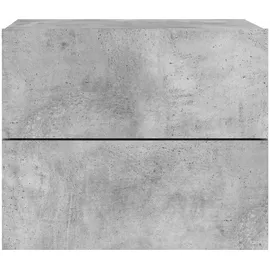 vidaXL Wand-Nachttische mit LED-Leuchten 2 Stk. Betongrau