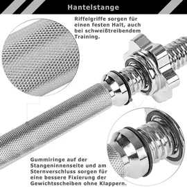 MOVIT Kurzhantel Set Gusseisen Kurzhantel 25 kg schwarz/silber