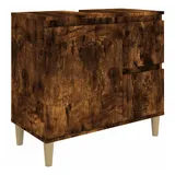 furnicato Badkommode Badezimmerschrank 65x33x60 cm Räuchereiche mit Stauraum und (1 St) braun