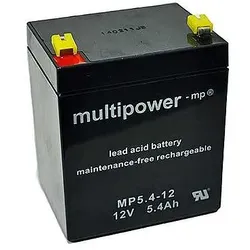 Multipower MP5.4-12 AGM 12 V 5,4Ah – 4,8mm Faston
