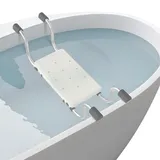HENGMEI Badewannensitz Senioren, Badewannenbrett Badewannen Einstiegshilfe, Einstellbar Ausziehbare 72-82 cm Sitz Bath, Duschbrett für Badewanne 150 KG Tragkraft