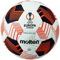 Molten 5000 UEL Fußball | Offizieller Spielball der UEFA Europa League | Accentec Accuracy Enhancing Bonded Matte Texture FIFA Quality Pro Ultimate | Größe 5 – für Jungen und Mädchen ab 14 Jahren &