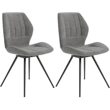byLIVING Esszimmerstuhl Manhattan 2er-Set«, (Set), 2 St., Microfaser VINTAGE, drehbarer Stuhl mit modernem Mikrofaserbezug, grau