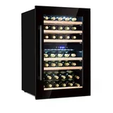 Klarstein Weinkühlschrank Vinsider 35 bottle Duo, für 41 Standardflaschen á 0,75l,2 Zonen Wein Flaschenkühlschrank Weintemperierschrank Kühlschrank schwarz