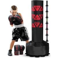 RDX Sports Standboxsack RDX freistehender Boxsack für Kinder, 4FT Boxsack mit Handschuhen rot