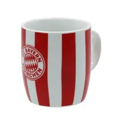 FC BAYERN Tasse Stripes Logo 0,3l rot/weiß 34610