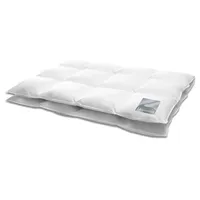 HANSKRUCHEN Diamant Daunendecke 200x200 cm Medium 100% Gänsedaunen waschbar Allergiker Ganzjahresdecke atmungsaktiv Kassettendecke weiß - Weiß