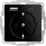 2USB inChargePRO USB AC Steckdose 15W 3A Schwarz