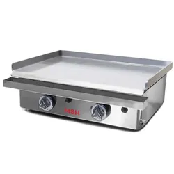 MBH - MAQUINARIA BAR HOSTELERIA MBH - Gasgrill Bratplatte 600x400 mm wirtschaftlich für das Gaststättengewerbe. Fry Top in laminiertem Stahl für Bar und Restaurant.
