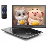 Yoton 16,9" Tragbarer DVD-Player mit 14,1" HD-Drehbildschirm, ideal fürs Auto, 6 Stunden Akkulaufzeit, intelligente Speicherwiedergabe, USB/SD-Karten-Unterstützung [Kein Blu-ray-Support]
