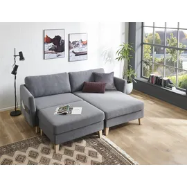 Atlantic Home Collection Hocker Mailo 88 x 45 x 69 cm Grau