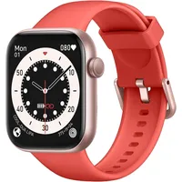 Smartwatch Damen Herren, 1,85" HD Touch Fitnessuhr mit Telefonfunktion, 140+Sportmodi Smart Watch Fitness Tracker mit Pulsmesser Schlafmonitor Schrittzähler, IP68 Wasserdicht Sportuhr für iOS Orange