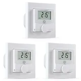 Homematic IP Wandthermostat mit Schaltausgang – für Markenschalter, Smart Home, digitales Thermostat Fußbodenheizung mit/ohne App, Alexa, Google Home, Temperaturmessung, Energie sparen, 150628A0