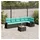 vidaXL Gartensofa-Set 7-tlg. Loungesofa schwarz