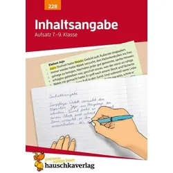 Aufsatz. Inhaltsangabe