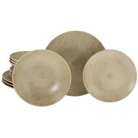 CreaTable Teller-Set Catania Sand, Steinzeug - sand