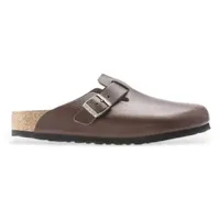 Birkenstock für Herren. 1023449 Boston Grip Natural Roast Leder Clogs (41), Braun, Wohnung, Schnalle, Lässig