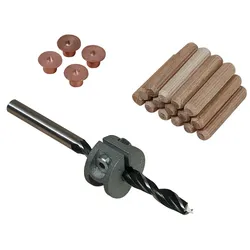 Wolfcraft GmbH 1 Dübel-Set, Rund, Holz, 1 cm