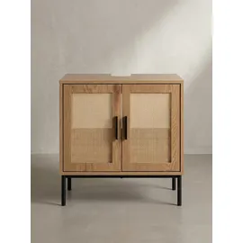 KADIMA DESIGN Waschbeckenunterschrank Eiche-Optik 60 x 60 x 40 cm Braun